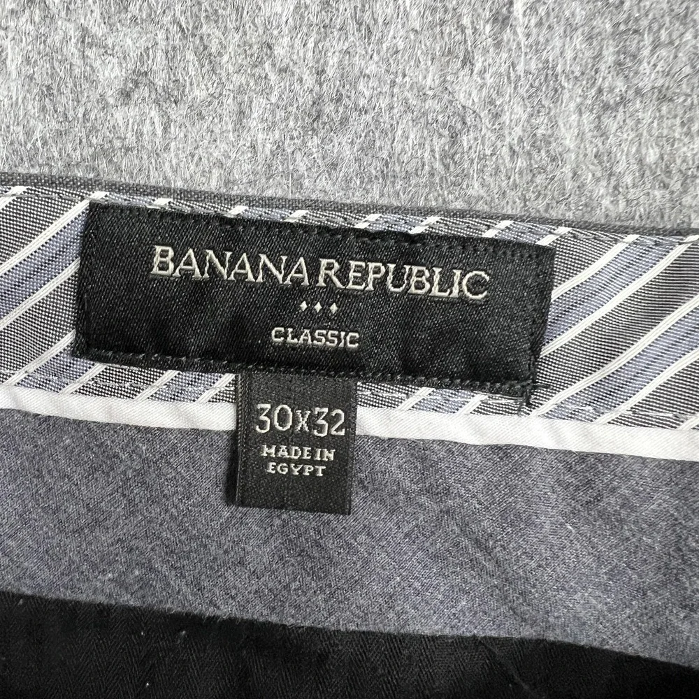 Banana Republic Pants Mens 30x32 Gray Stripe Classic Dress‎ Office FIT30x30.5